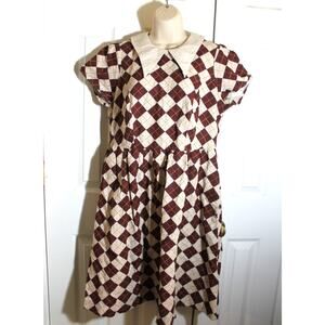 Tuesday of California Argylle Linen Blend Dress sz S